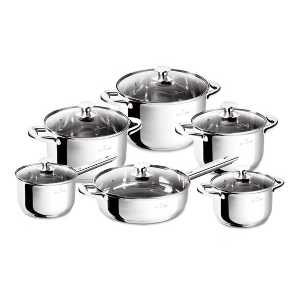 Blaumann Gourmet Line 12 részes rozsdamentes edény készlet