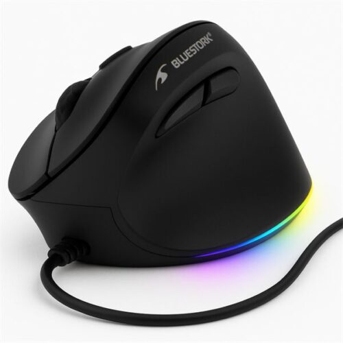 Bluestork Ergonomikus RGB Optikai Egér - 3600 DPI