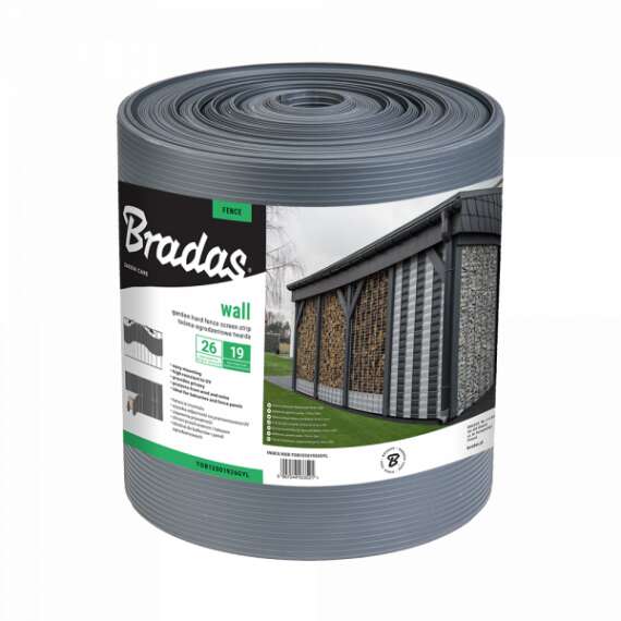 Bradas Kerítéstakaró szalag antracit SOLID 19 cm x 26 m