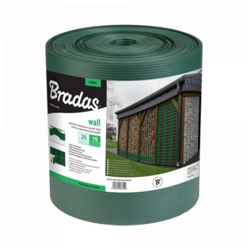 Bradas Kerítéstakaró szalag zöld SOLID 19 cm x 26 m