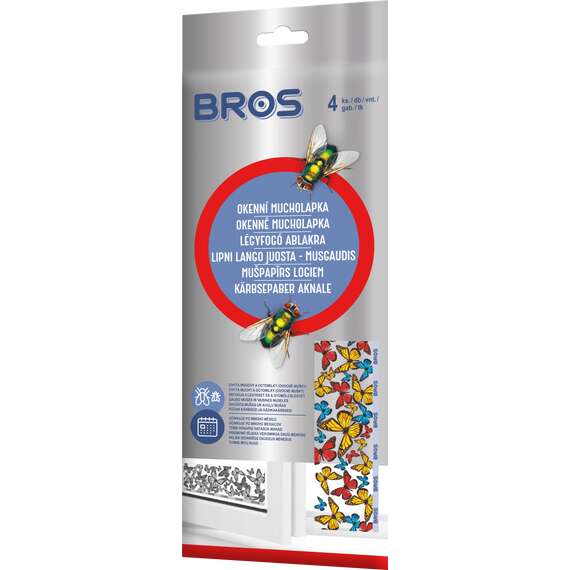 Bros Légyfogó ablakba pillangós 4db-os csomag (25db/krt)