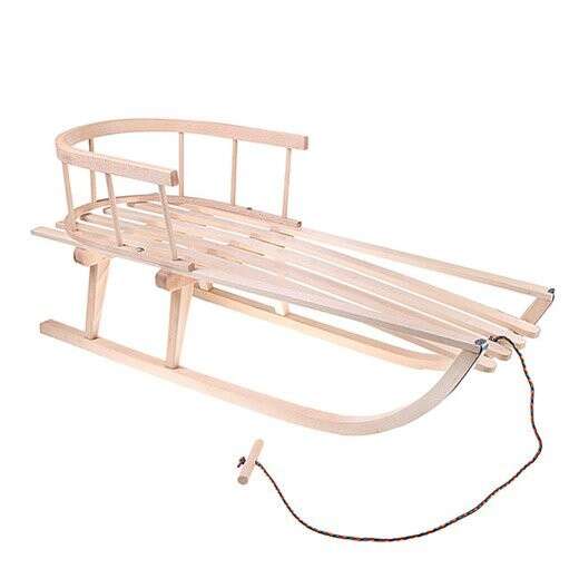 Bükkfa Szánkó Háttámlával - 90cm