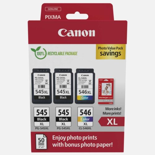 Canon PG-545XLX2/CL-546XL Eredeti Tintapatron Fekete/Színes + 50d...