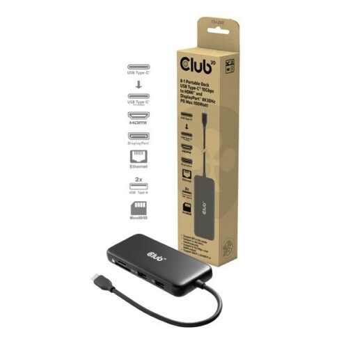 Club 3D CSV-2551 USB-C Hub - 8 az 1-ben