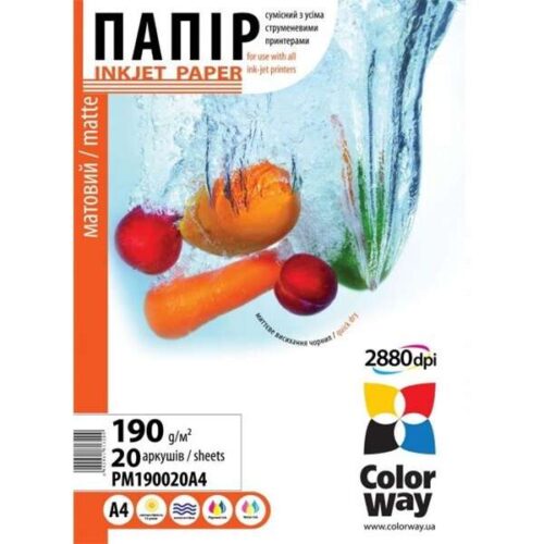 ColorWay Matt Fotópapír - A4 - 20 lap - 190g