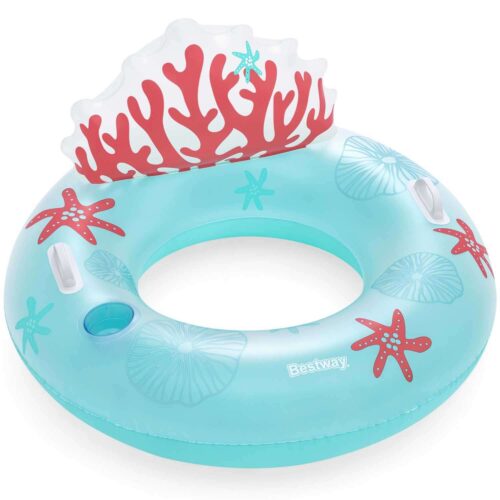 Coral bliss 107 x 113 cm bestway 43730 úszógörgő háttámlával