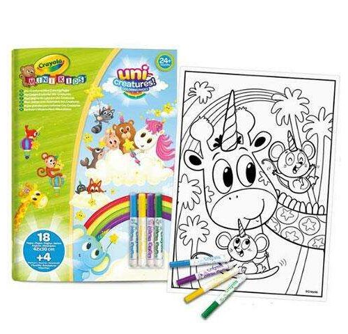 Crayola Mini Kids Állatkornis kifestő és filctoll Rajzkészlet
