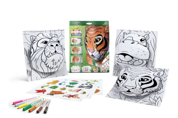 Crayola POPs 3D foglalkoztató Színező – Dzsungel