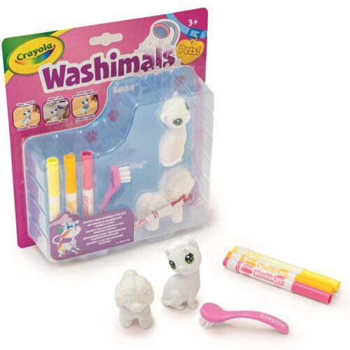Crayola Washimals kimosható állatkák Játékszett - Kutya és cica
