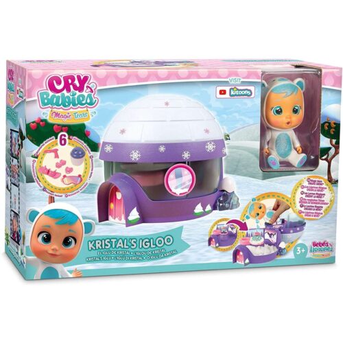 Cry Babies Magic Tears Kristal Baba és jégkunyhója 10cm