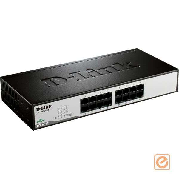 D-Link - DES-1016D - 16 Port Asztali Switch