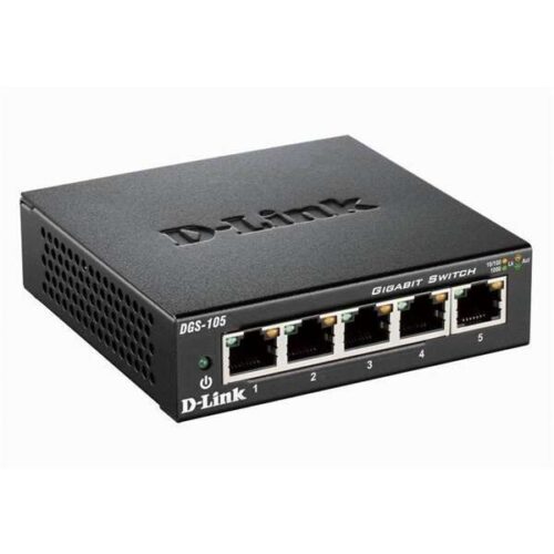 D-Link DGS-105/E Switch 5x1000Mbps Fémházas Asztali