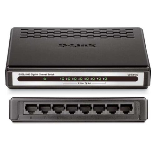 D-Link GO-SW-8G/E Switch 8x1000Mbps Műanyagházas Asztali