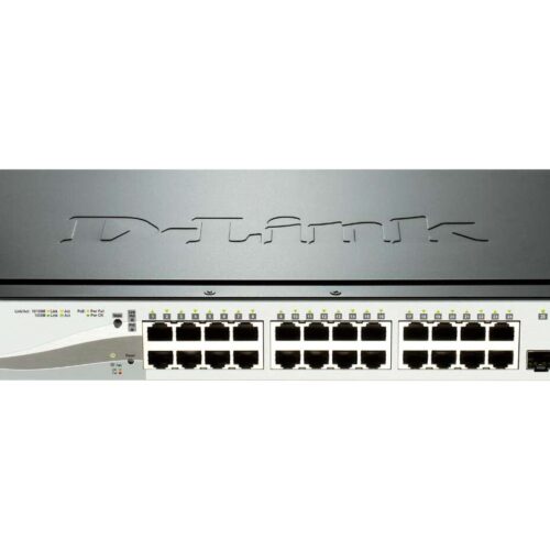 D-Link Switch 24x1000Mbps (24xPOE) + 4xGigabit kombó SFP Menedzse...