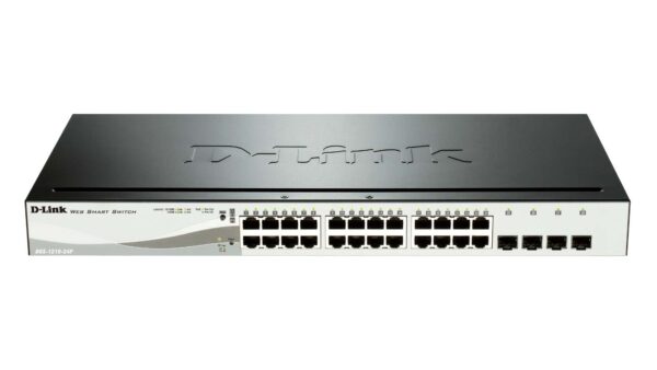 D-Link Switch 24x1000Mbps (24xPOE) + 4xGigabit kombó SFP Menedzse...