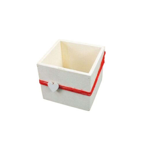 Dekoláda fehér kocka szívecskével 9x9cm