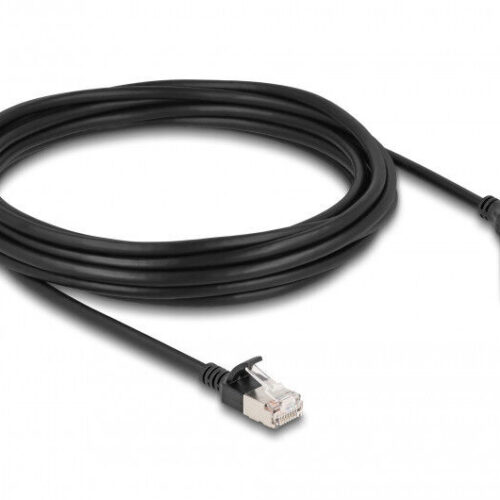 Delock RJ45 hálózati kábel Cat.6A S/FTP vékony 90 fokban felfelé...