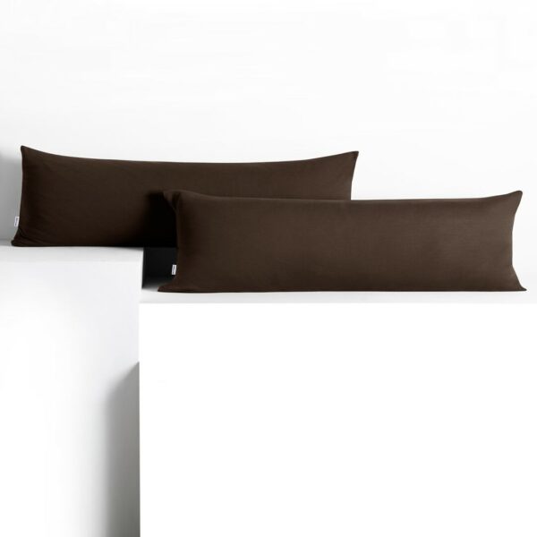 Díszpárnahuzat AMBER sötétbarna  dzsörzé 40x145 DecoKing