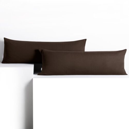 Díszpárnahuzat AMBER sötétbarna  dzsörzé 40x200 DecoKing