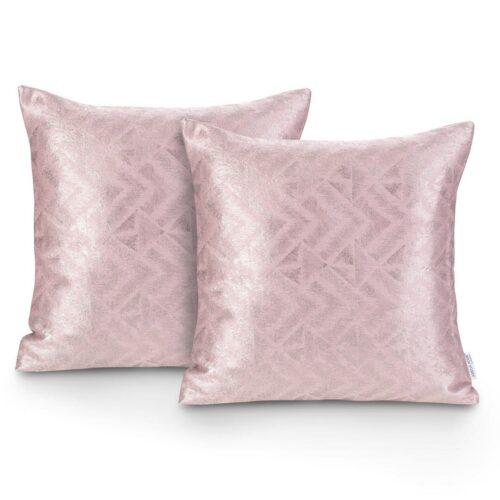 Díszpárnahuzat NAVIA rózsa nyomott blackout suede shine 45x45 ameliahome