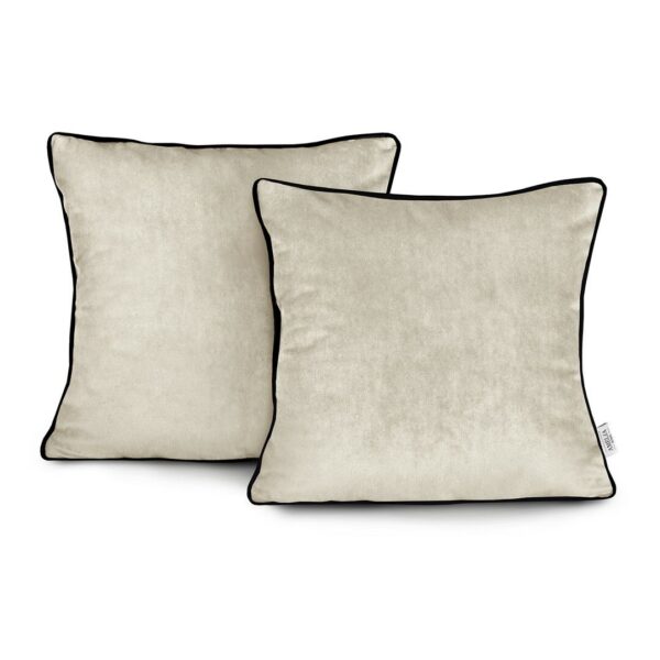 Díszpárnahuzat VELVET krémű glamour bársony 45x45 ameliahome