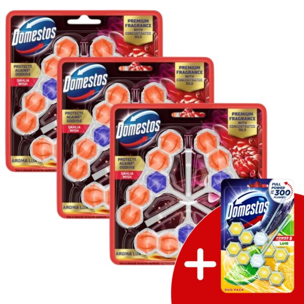 Domestos Aroma Lux WC frissítő blokk Dahlia Wish koncentrált illó...