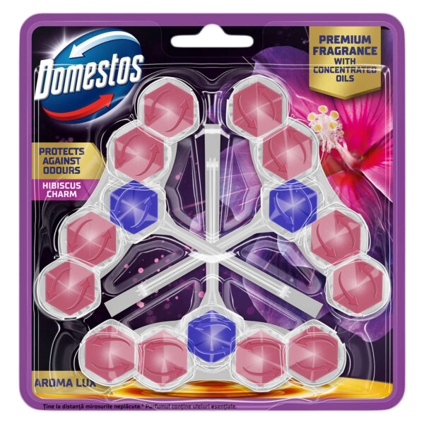 Domestos Aroma Lux WC frissítő blokk Hibiscus Charm koncentrált i...