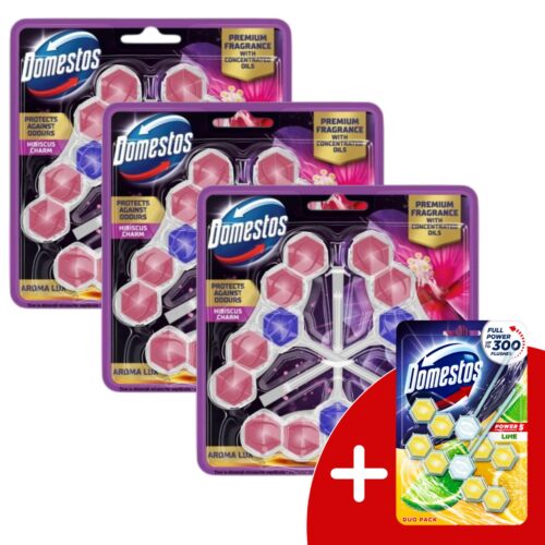 Domestos Aroma Lux WC frissítő blokk Hibiscus Charm koncentrált i...