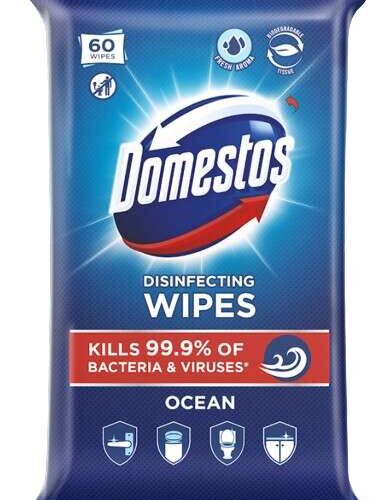 Domestos higiénikus Törlőkendő Ocean 60db