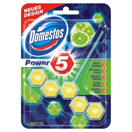 Domestos Power 5 WC Tabletta - Lime - 2 db