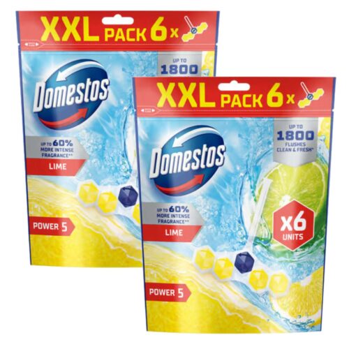 Domestos Power5 WC frissítő blokk Lime (12x50g)