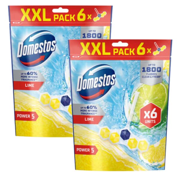 Domestos Power5 WC frissítő blokk Lime (12x50g)