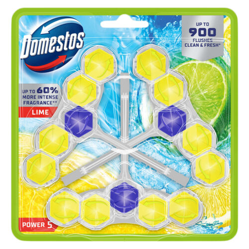 Domestos Power5 WC frissítő blokk Lime (3x50g)