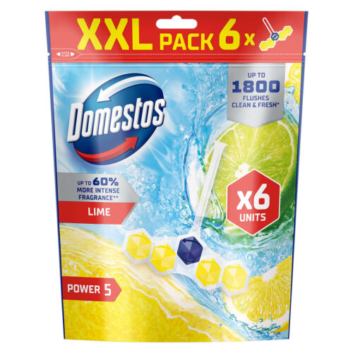 Domestos Power5 WC frissítő blokk Lime (6x50g)