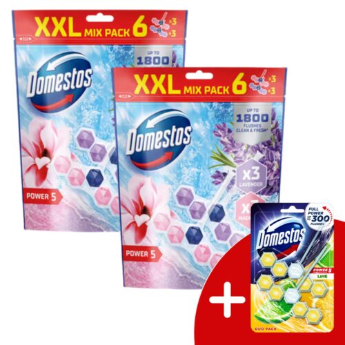 Domestos Power5 WC frissítő blokk mix Magnolia & Lavender (12...