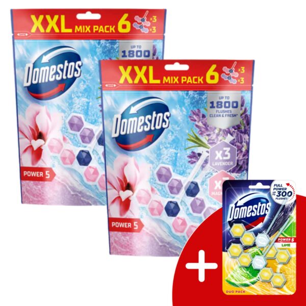 Domestos Power5 WC frissítő blokk mix Magnolia & Lavender (12...