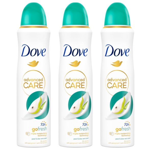 Dove Advanced Care Go Fresh női Dezodor Pear & Aloe Vera 3x150ml