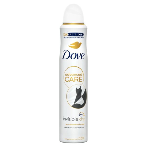 Dove Advanced Care női izzadásgátló Dezodor Invisible Dry 200ml