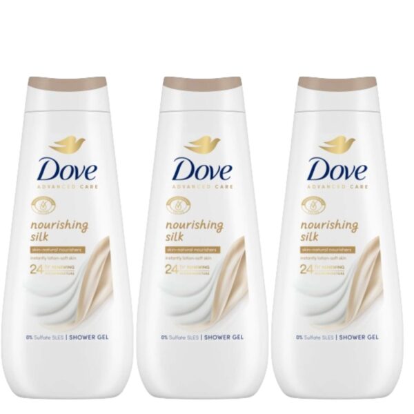 Dove Advanced Care Nourishing Silk Krémtusfürdő 3x400ml