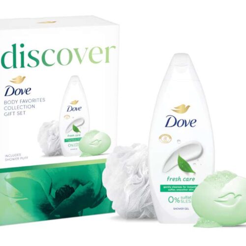 Dove Discover Ajándékcsomag fürdőpamaccsal