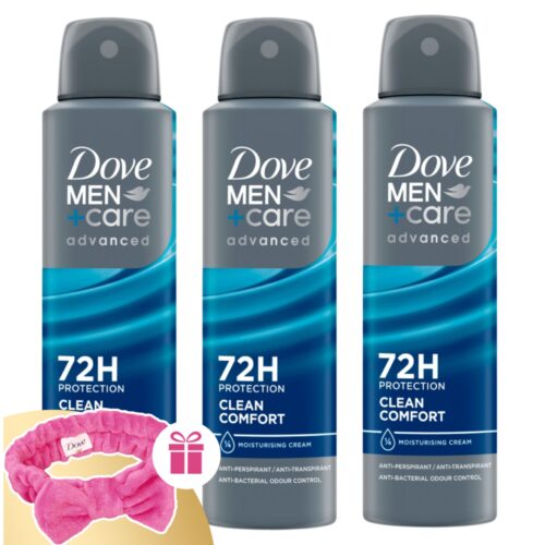 Dove Férfi Dezodor Clean Comfort 450ml + Ajándék Hajpánt