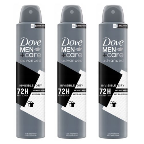 Dove Men+Care Advanced férfi Dezodor Invisible Dry 3x200ml