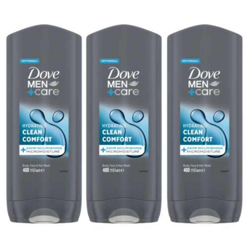 Dove Men+Care Tusfürdő Clean Comfort 3x400ml