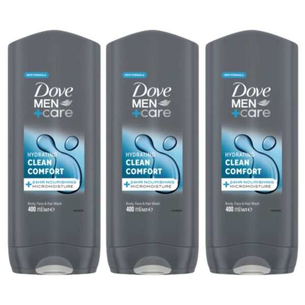 Dove Men+Care Tusfürdő Clean Comfort 3x400ml