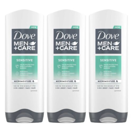 Dove Men+Care Tusfürdő Sensitive 3x250ml