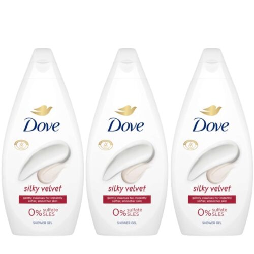 Dove Silky Velvet Krémtusfürdő 3x450ml