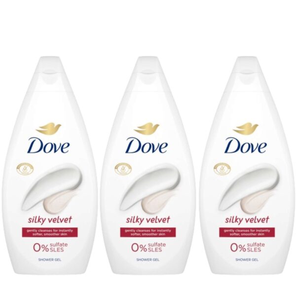 Dove Silky Velvet Krémtusfürdő 3x450ml
