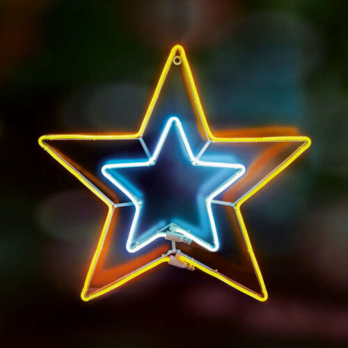 Dupla csillag neon-light