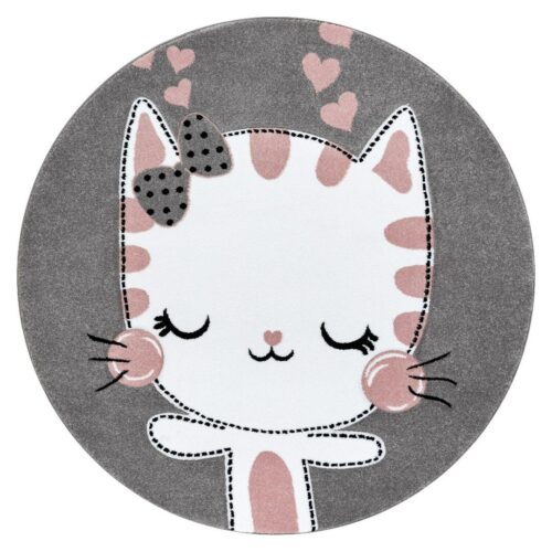 Dywan PETIT KITTY KOTEK koło szary