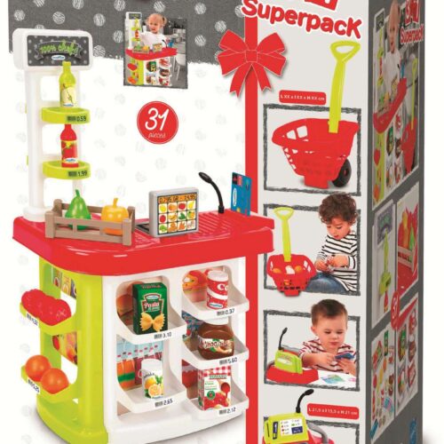 Ecoiffier 3 az 1-ben Chef Super Market - zöld-piros